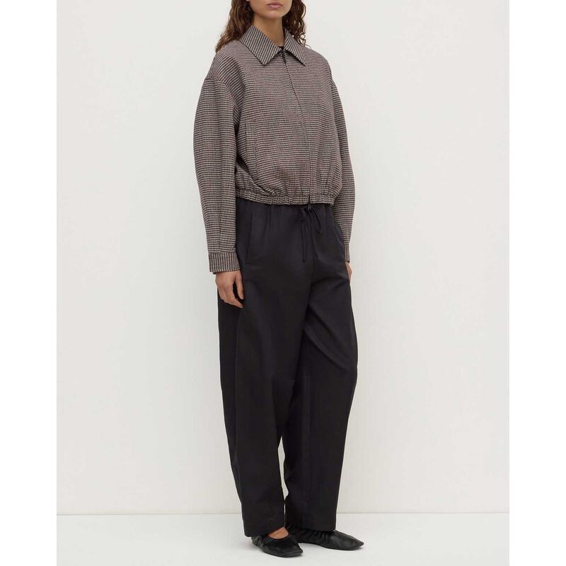 Assembly Label Solana Wool Jacket Brown Black Check image number 3